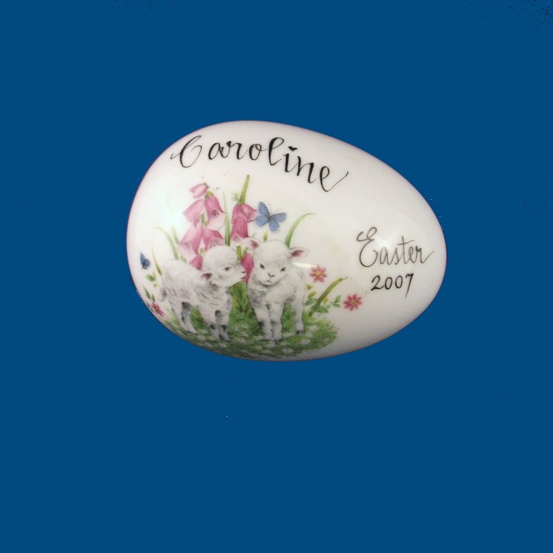 Personalized Easter Egg with Lamb Design*