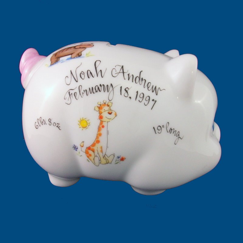 Piggy Bank with Animals