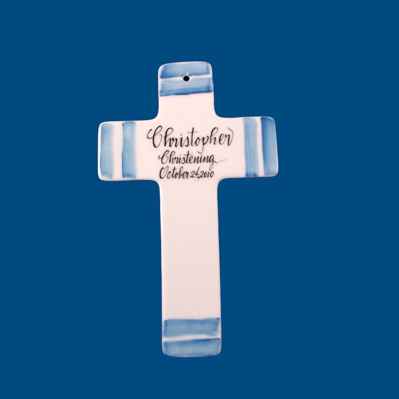 Cross with Blue Stripe