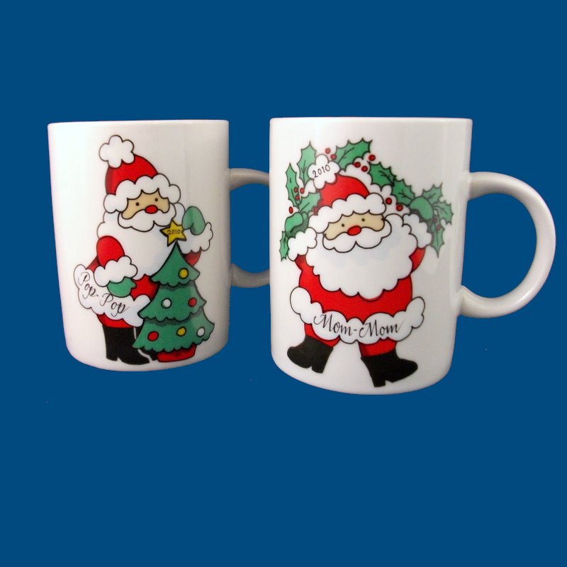 Personalized Hand Painted Porcelain Christmas Mugs*