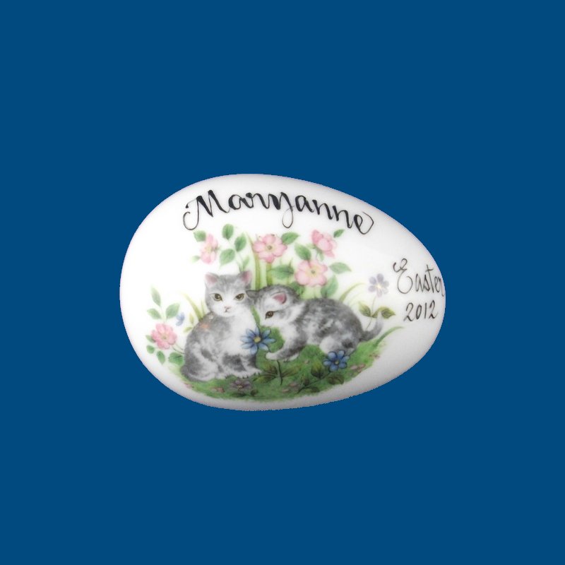 Personalized Easter Egg with Kitten Design*