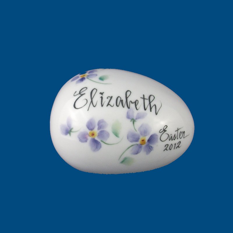 Personalized Easter Egg with Lavendar Flowers*