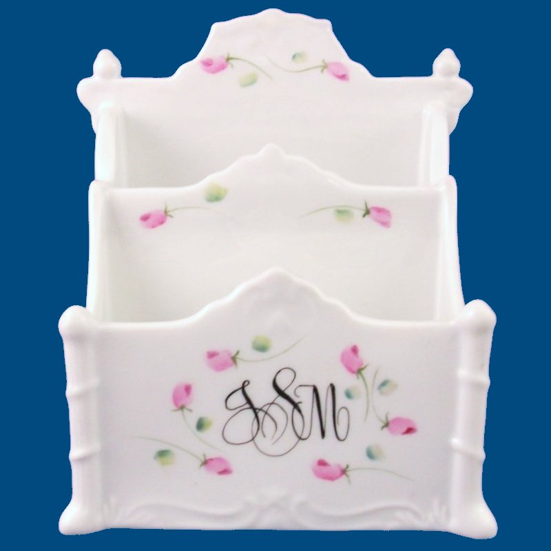 Personalized Hand Painted Porcelain Letter Holder*
