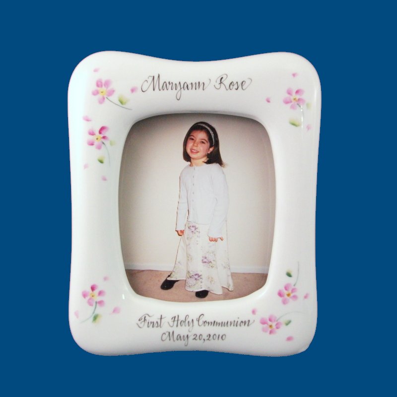 Frame with Pink Wild Flowers