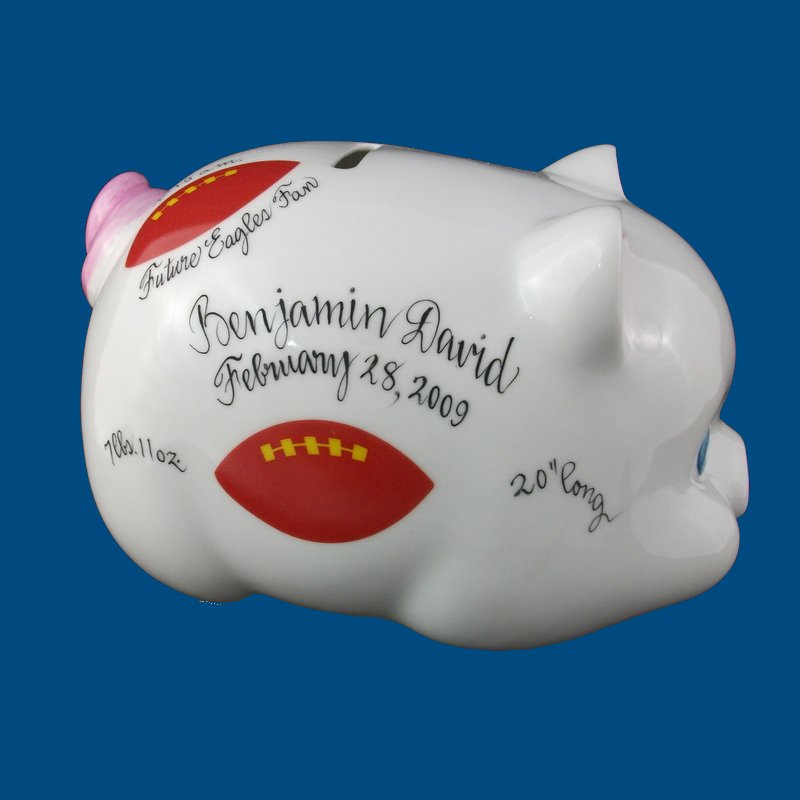 Piggy Bank with Football