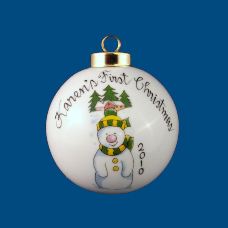 Ball with Whimsical Snowman