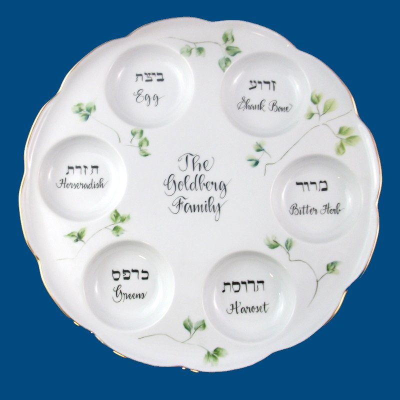 NEW Personalized Hand Painted Passover Seder Plate *