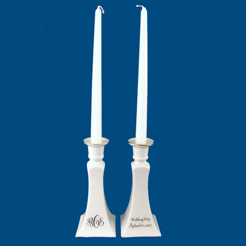 Personalized Hand Painted Porcelain Candlesticks*