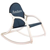 Personalized Denim Canvas Rocking Chair