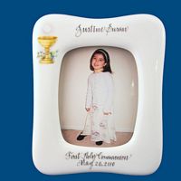 Personalized Hand Painted Porcelain First Holy Communion Picture Frame*