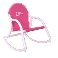 Personalized Pink Canvas Rocking Chair