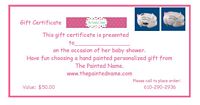 $50.00 Baby Shower Gift Certificate