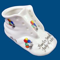 Personalized Hand Painted Porcelain  Baby Shoe