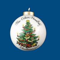 Personalized Hand Painted Porcelain Christmas Ornament