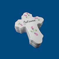 Personalized Hand Painted Porcelain Cross Box*