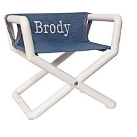 Personalized Denim Canvas Director Chair