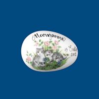 Personalized Easter Egg with Kitten Design
