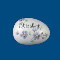 Personalized Easter Egg with Lavendar Flowers