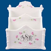 Personalized Hand Painted Porcelain Letter Holder