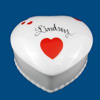 Lg Valentine Heart Box with Red Hearts