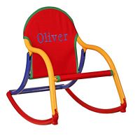Personalized Primary Canvas Rocking Chair