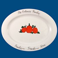 Personalized Hand Painted Porcelain Pumpkin Platter