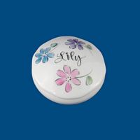 Personalized Hand Painted Round Porcelain Box*