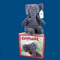 Jellycat Elephant with Jellycat "Elephant and Mouse" Board Book