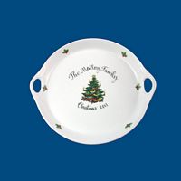 Personalized Hand Painted Christmas Tree  Plate
