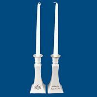 Personalized Hand Painted Porcelain Wedding Candlesticks