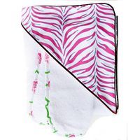 Personalized Boutique Zebra Hooded Towel Set