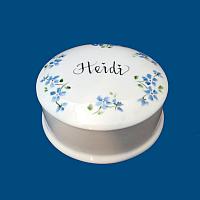 Personalized Hand Painted Round Porcelain Box