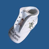 *NEW DESIGN* Personalized Porcelain Baby Shoe with Outer Space