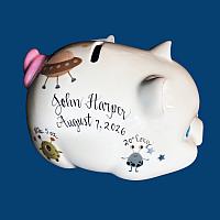 *NEW DESIGN* Personalized Piggy Bank with Outer Space