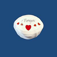 Valentine's Day Personalized White Porcelain Beaded Box