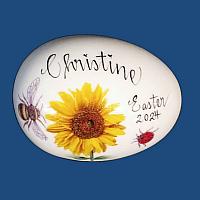 Personalized Hand Painted Easter Egg -Sunflower