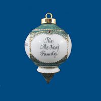 Personalized Hand Painted Porcelain Victorian Christmas Ornament