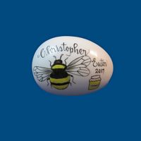 Personalized Hand Painted Easter Egg - Spring Bee