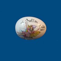 Personalized Hand Painted Porcelain Easter Egg with Fairy