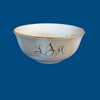 Personalized Hand Painted Porcelain Monogram Bowl