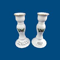 Personalized Hand Painted Christmas Candlesticks