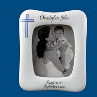 Personalized Hand Painted Porcelain Baby/Toddler Picture Frame