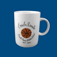 Personalized Hand Painted Porcelain Sports Mug