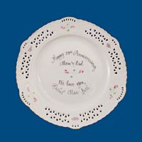 Personalized Hand Painted Porcelain Open Work Plate