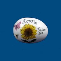 Personalized Hand Painted Easter Egg -Sunflower
