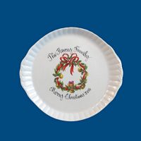 Personalized Hand Painted Porcelain Christmas Wreath Plate*
