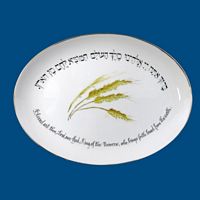 Personalized Hand Painted Porcelain Judaica Challah Plate