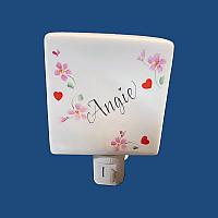 Valentine's Personalized White Porcelain Nightlight